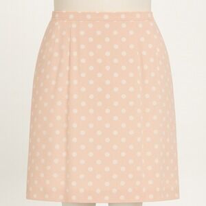 Vtg APART Pink Polka Dot Pencil Skirt Peach 12 L Coquette Twee Dainty Preppy Y2K